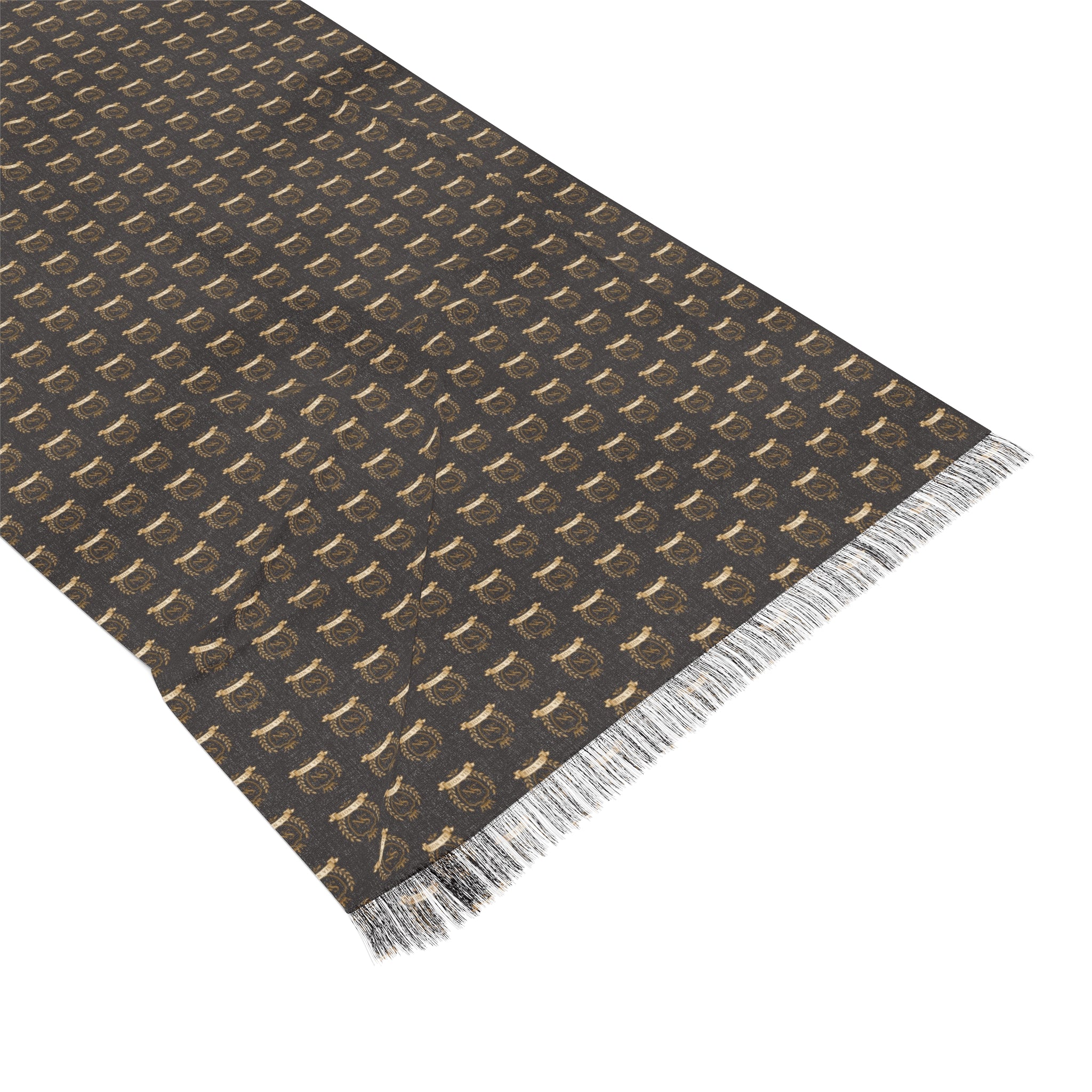Lightweight Patterned Fringe Scarf