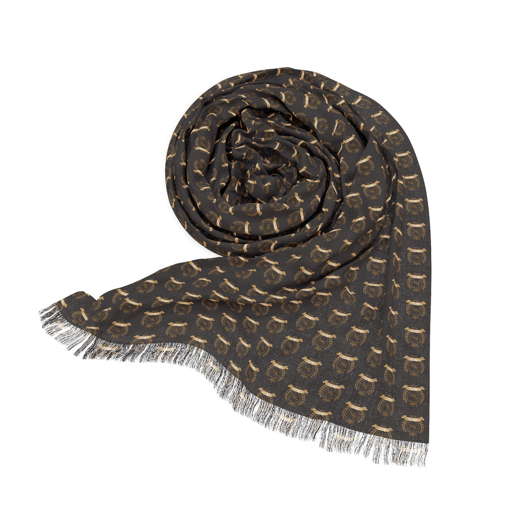 Lightweight Patterned Fringe Scarf