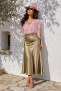 Satin skirt olive MIA