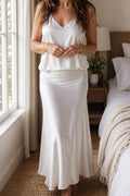 Satin skirt white MIA