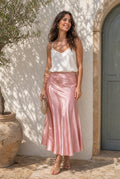 Satin skirt pink MIA
