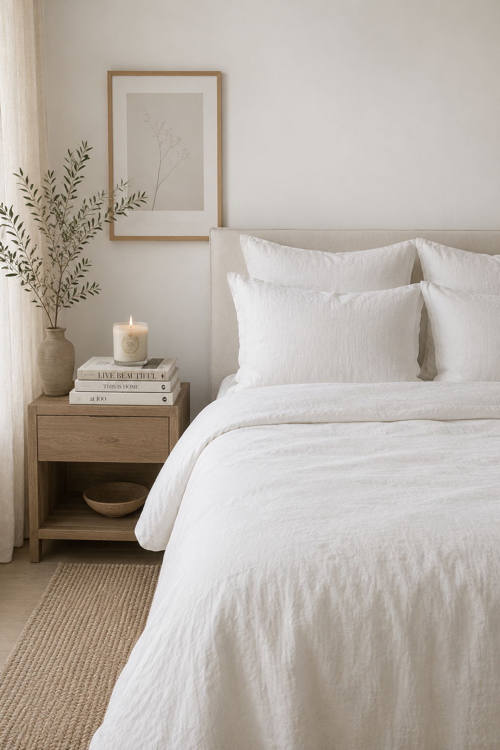 White Linen Duvet Cover Set