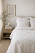 White Linen Duvet Cover Set
