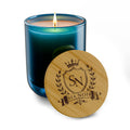 Scented Candle — Bamboo Lid with Custom Crest (Sia Noir)