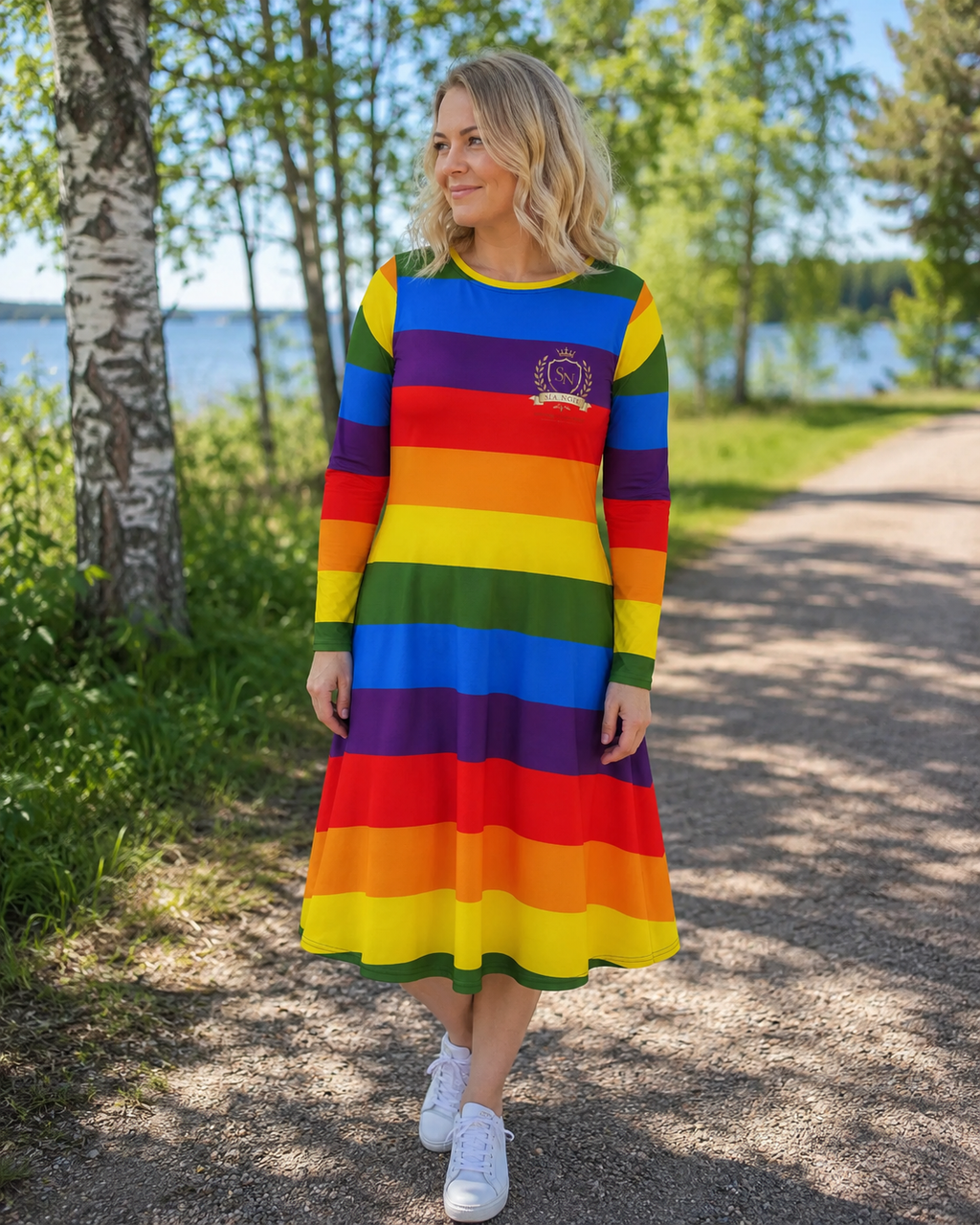 Pitkähihainen midi mekko - Pride