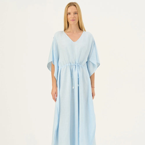 Baby Blue Linen Sol Dress