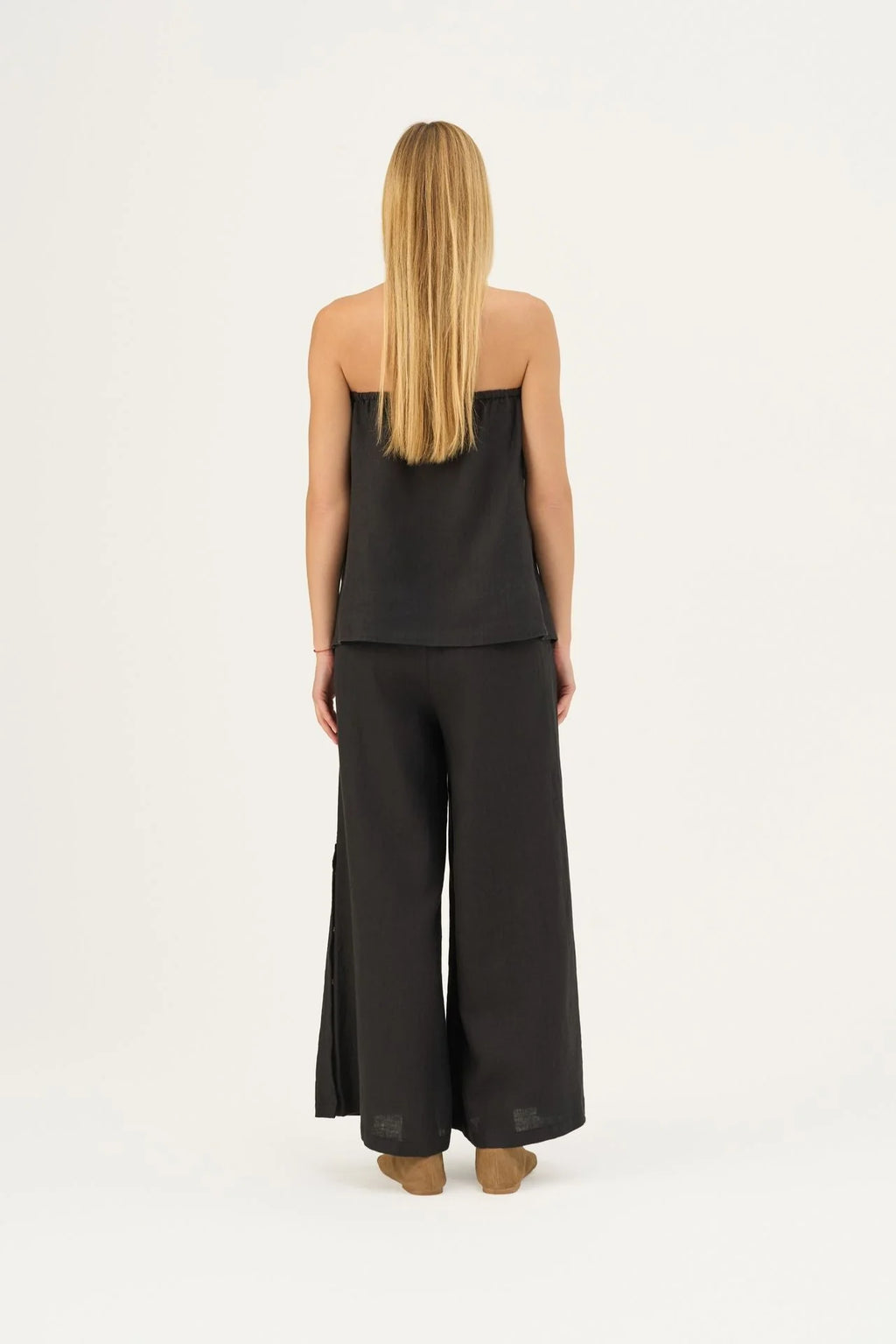 Black Linen Zayn Trousers