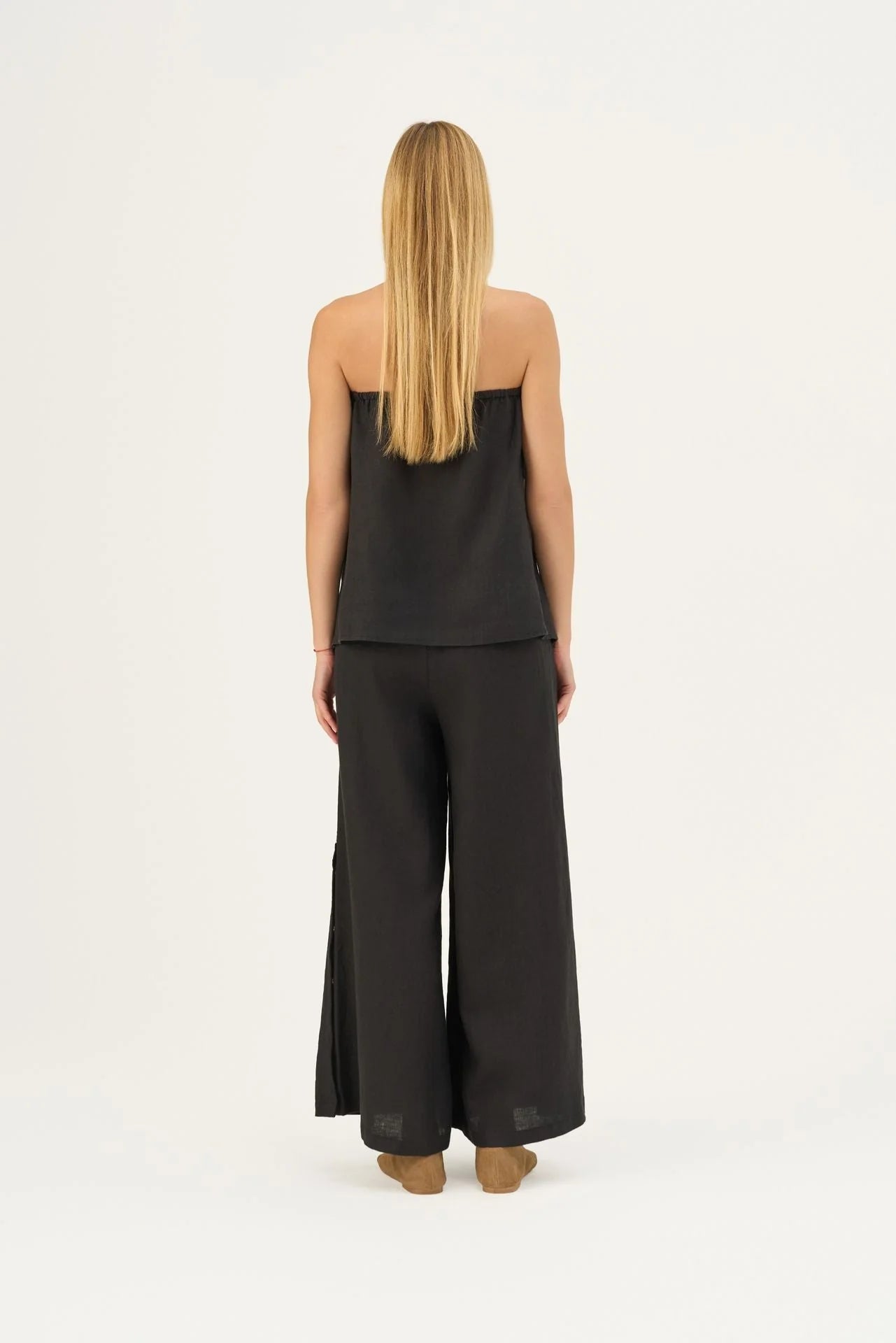 Black Linen Zayn Trousers