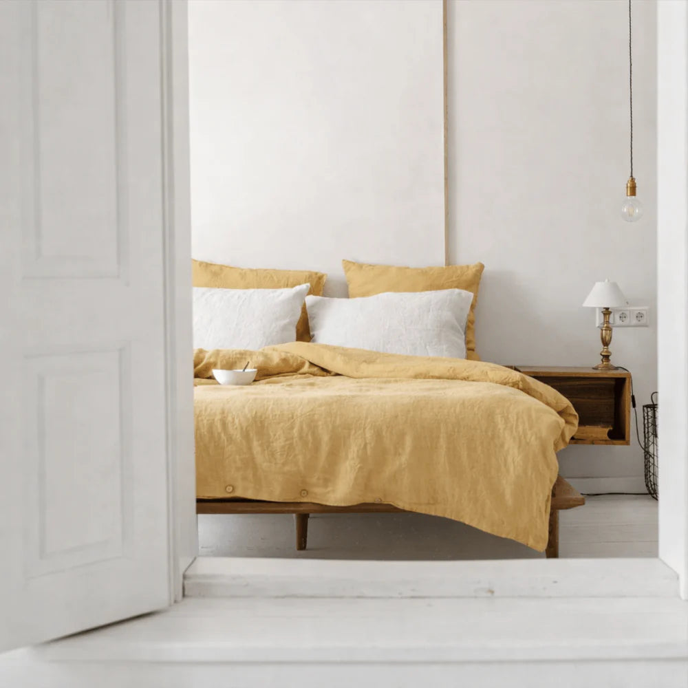 Butter Linen Duvet Cover Set