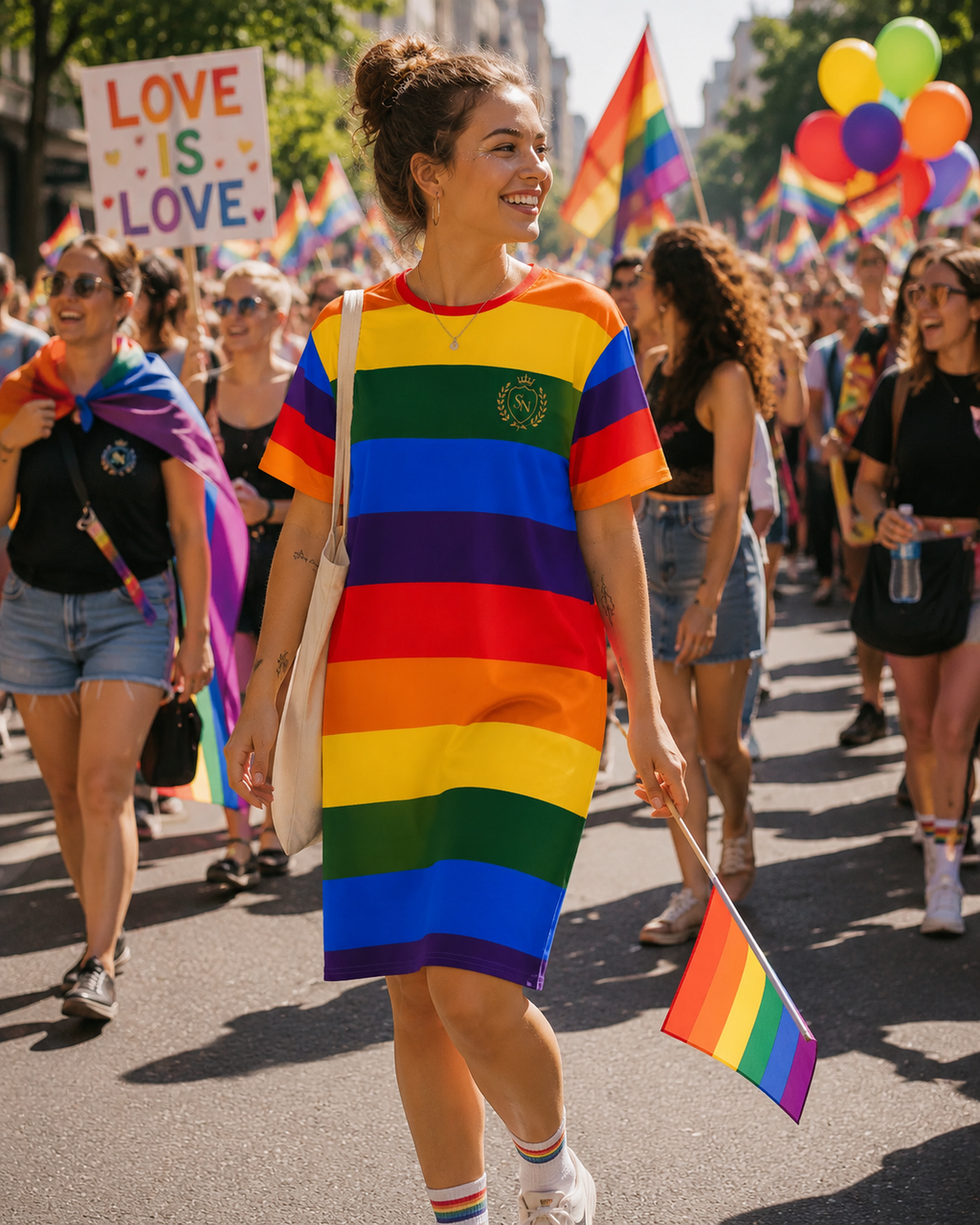 Pride cotton t-shirt dress