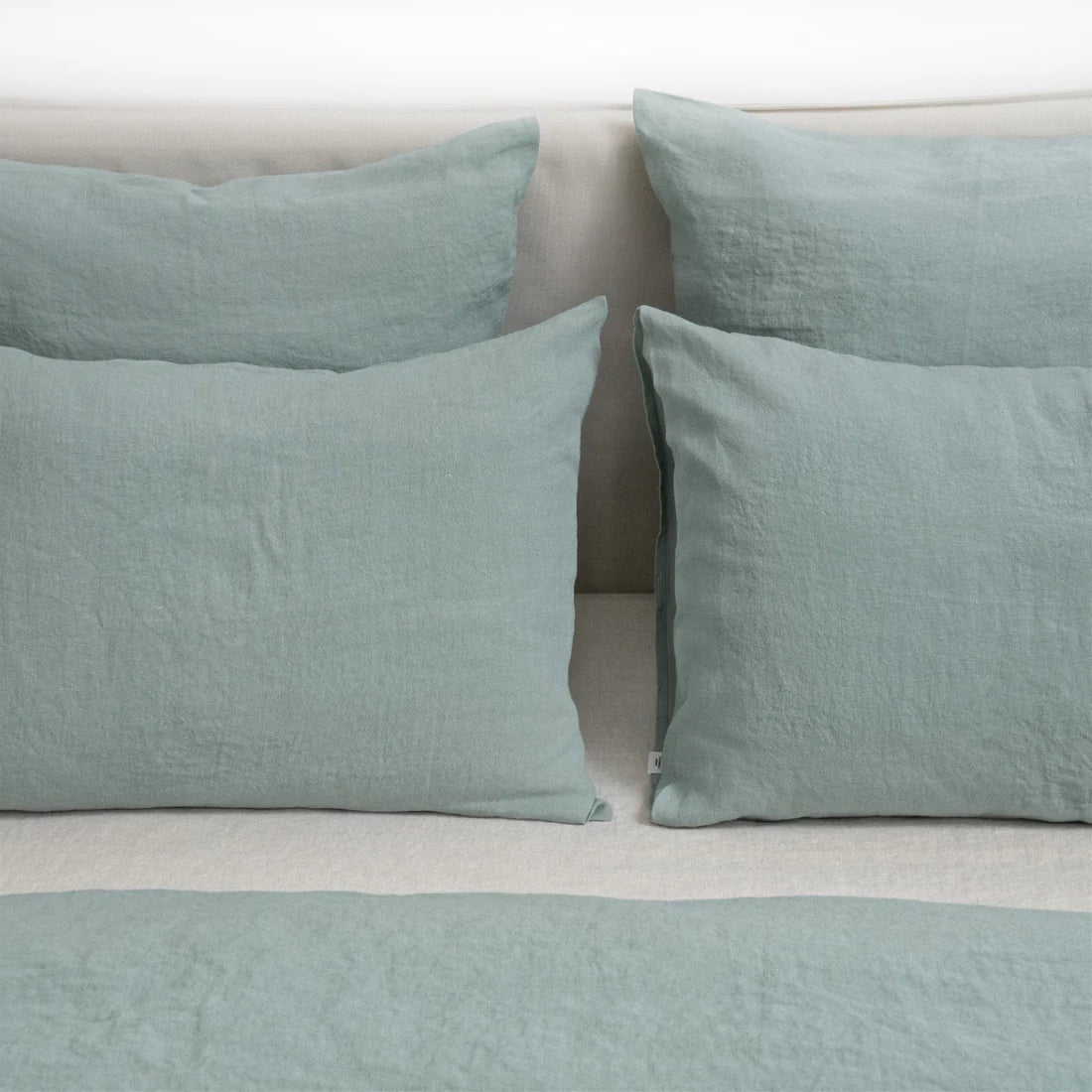 Green Milieu Linen Duvet Cover Set