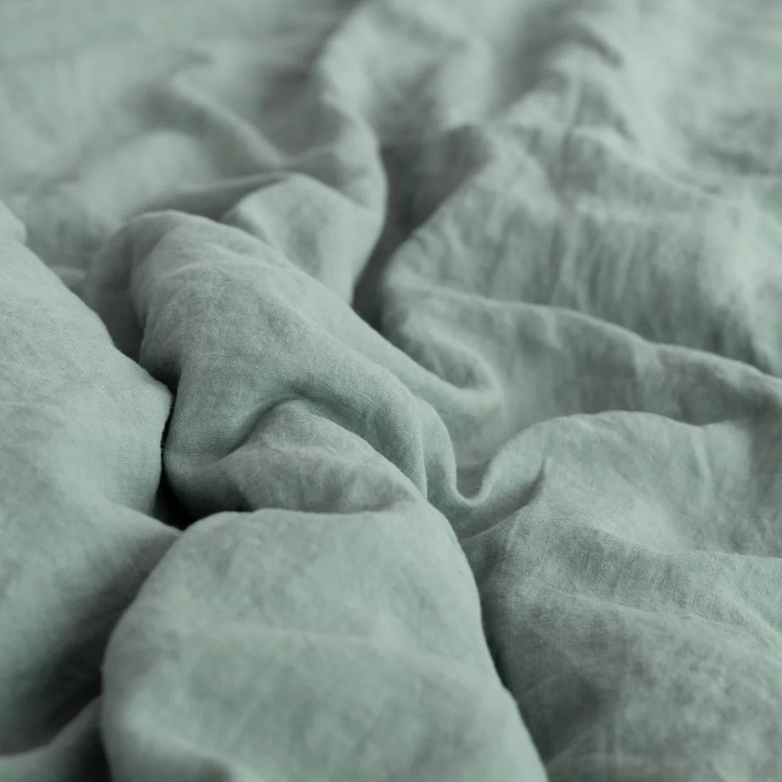 Green Milieu Linen Duvet Cover Set