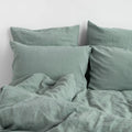 Green Milieu Linen Duvet Cover Set