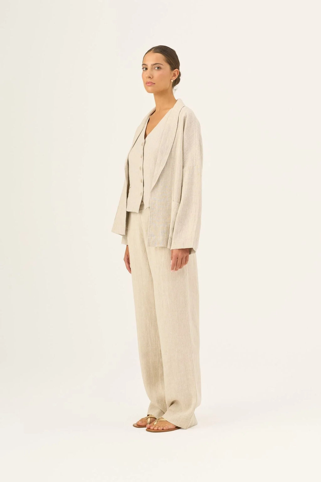 Melange Linen Willow Trousers