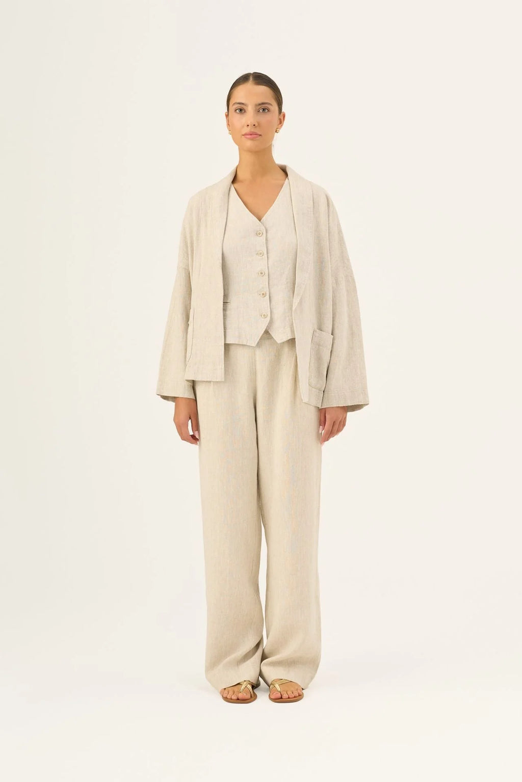 Melange Linen Willow Trousers