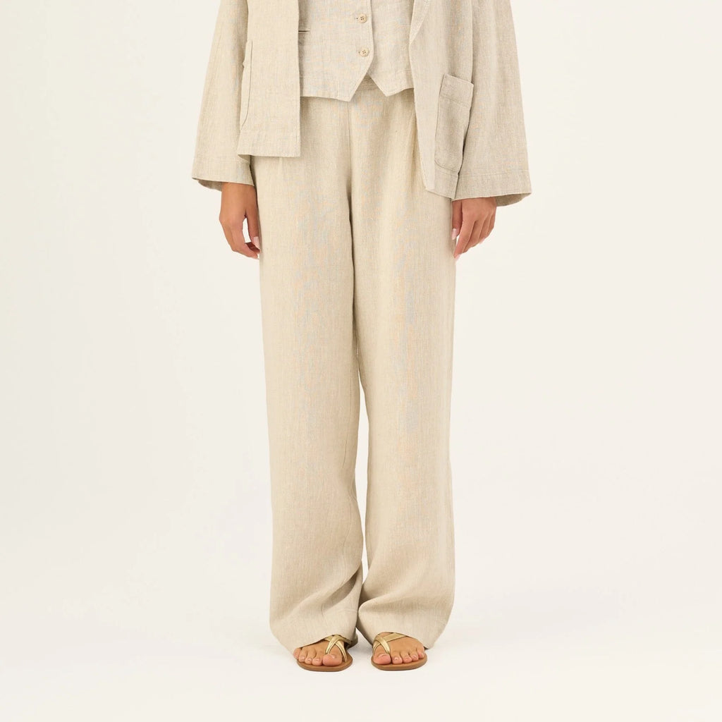Melange Linen Willow Trousers