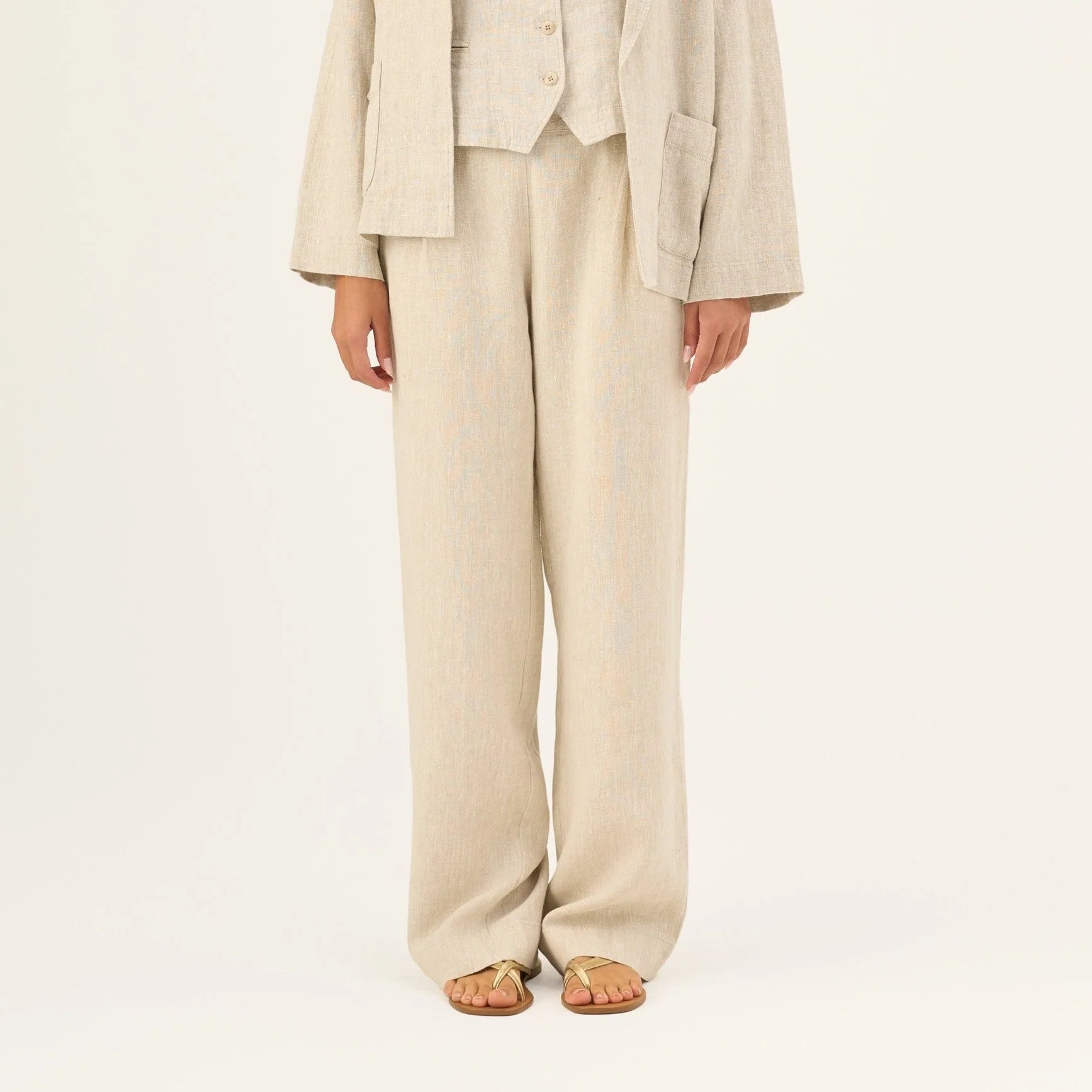 Melange Linen Willow Trousers