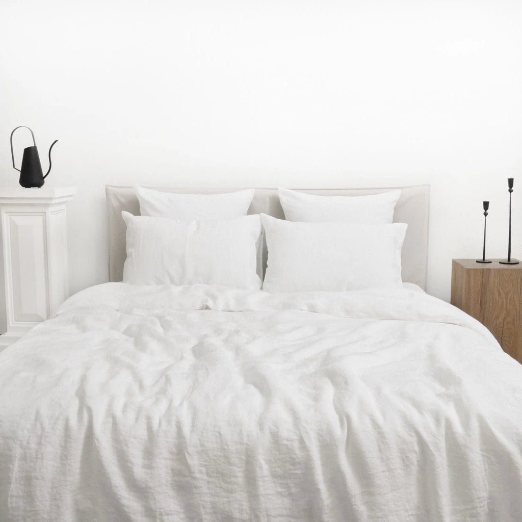 White Linen Duvet Cover Set