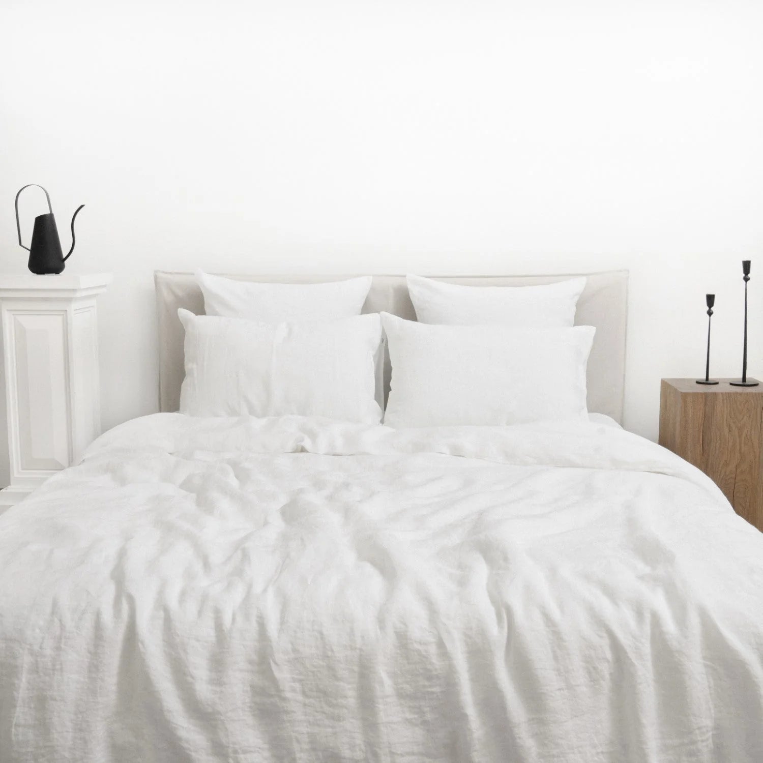 White Linen Duvet Cover Set