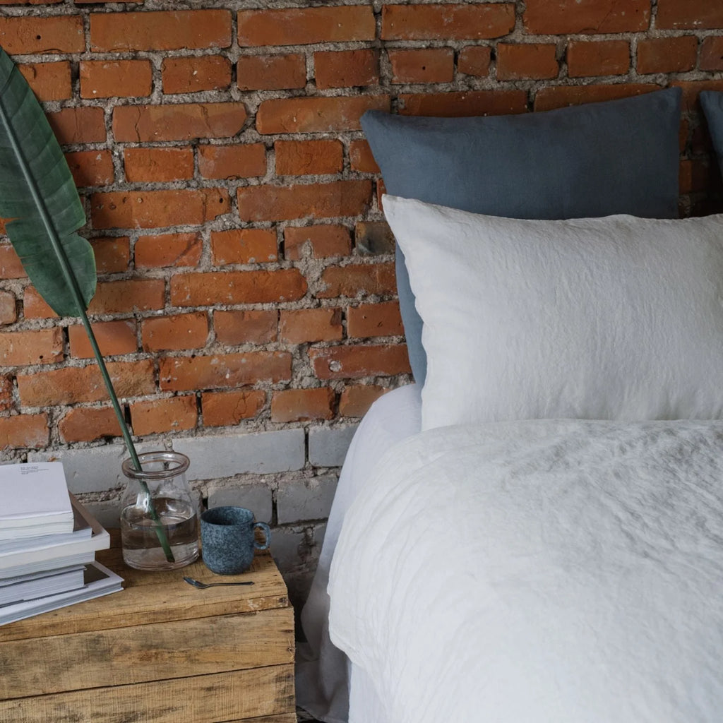 White Linen Duvet Cover Set