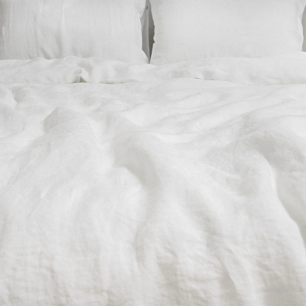 White Linen Duvet Cover Set